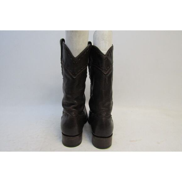 Cuadra Mens Size 9.5 D Brown Leather Buck Stitch Cowboy Western Boots main image 4